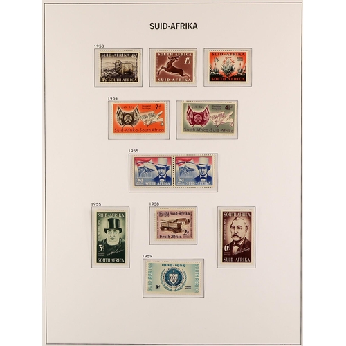 1008 - SOUTH AFRICA 1910 - 1961 NEVER HINGED MINT COLLECTION in a Davo hingeless stamp album with just two ... 