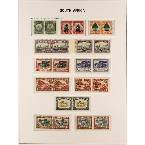 1008 - SOUTH AFRICA 1910 - 1961 NEVER HINGED MINT COLLECTION in a Davo hingeless stamp album with just two ... 