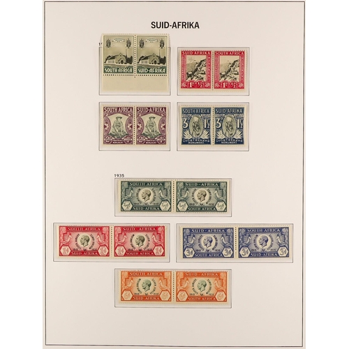 1008 - SOUTH AFRICA 1910 - 1961 NEVER HINGED MINT COLLECTION in a Davo hingeless stamp album with just two ... 