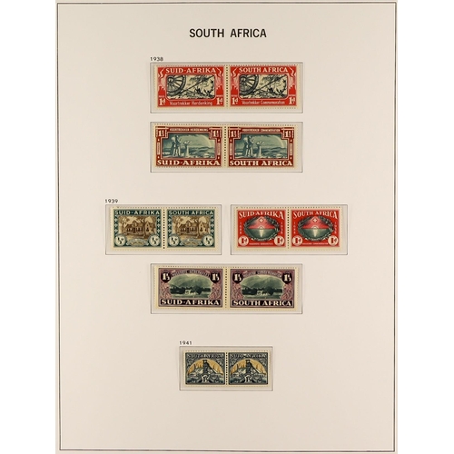 1008 - SOUTH AFRICA 1910 - 1961 NEVER HINGED MINT COLLECTION in a Davo hingeless stamp album with just two ... 