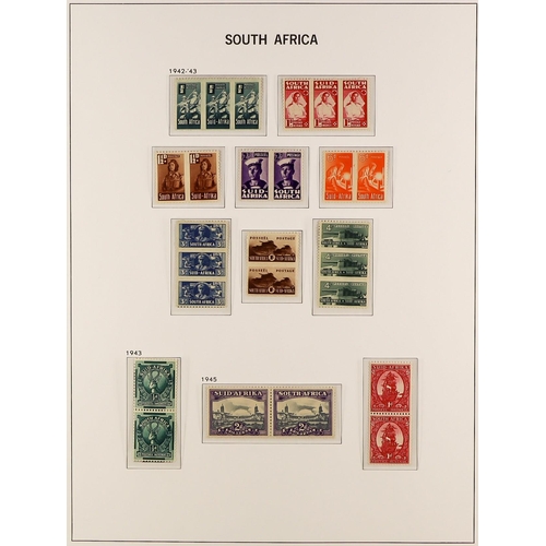 1008 - SOUTH AFRICA 1910 - 1961 NEVER HINGED MINT COLLECTION in a Davo hingeless stamp album with just two ... 