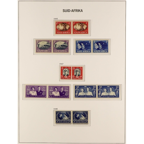 1008 - SOUTH AFRICA 1910 - 1961 NEVER HINGED MINT COLLECTION in a Davo hingeless stamp album with just two ... 