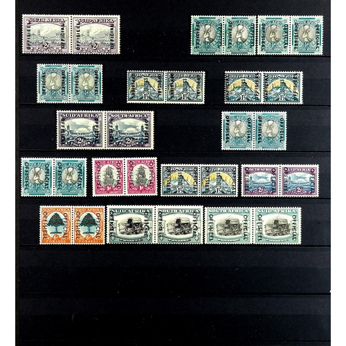 1013 - SOUTH AFRICA OFFICIALS 1926 - 1950 MINT / NEVER HINGED COLLECTION includes 1926 (1 Dec) ½d and 1d ov... 