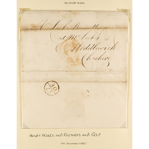 1185 - GB.PRE - STAMP 1776 - 1838 COLLECTION of 13 items on pages in a binder, note Bishop Marks, Mileage M... 