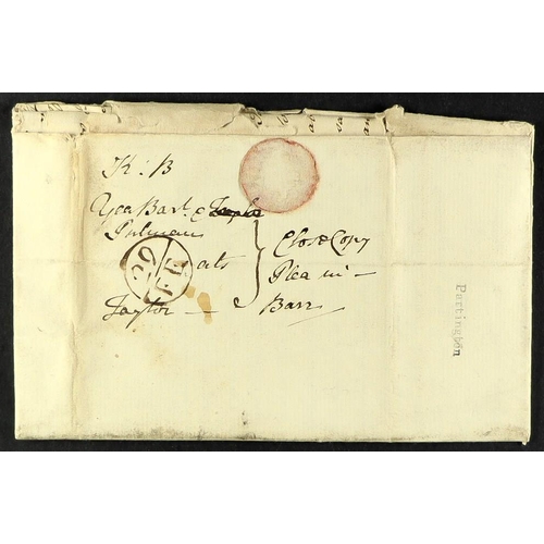 1187 - GB.PRE - STAMP 1780 (29 Feb – a leap year!) EL from London to Bridgewater, Somerset, ink ‘8’ indicat... 