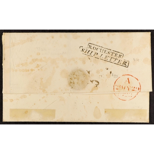 1190 - GB.PRE - STAMP 1823 ROCHESTER SHIP LETTER a wrapper to London, showing on reverse a good step type 