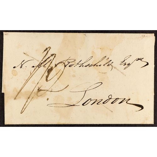 1190 - GB.PRE - STAMP 1823 ROCHESTER SHIP LETTER a wrapper to London, showing on reverse a good step type 