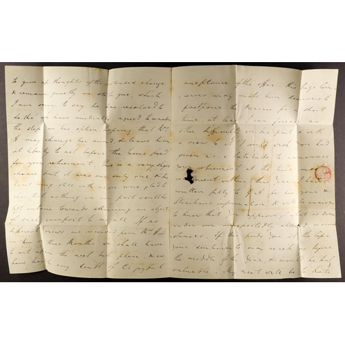 1192 - GB.PRE - STAMP 1827 INDIA LETTER RAMSGATE (Feb) an entire letter 