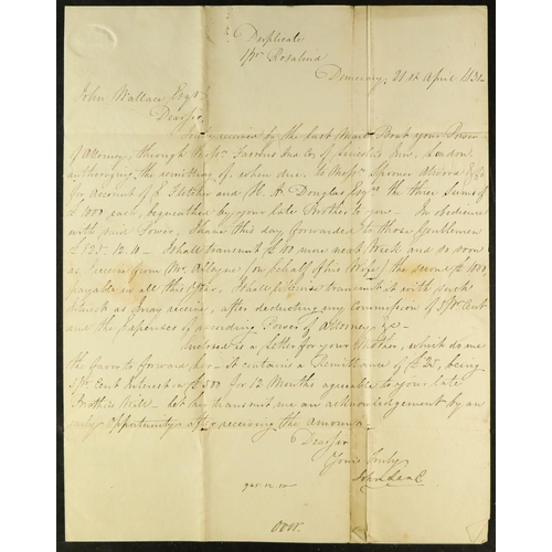 1193 - GB.PRE - STAMP 1830 ROMNEY SHIP LETTER (April) entire letter 