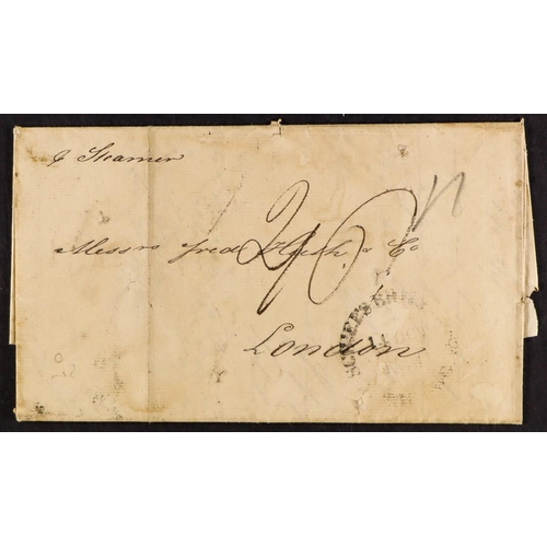 1194 - GB.PRE - STAMP 1831 QUEENBOROUGH SHIP LETTER (October) entire letter Hamburg to Huth in London, show... 