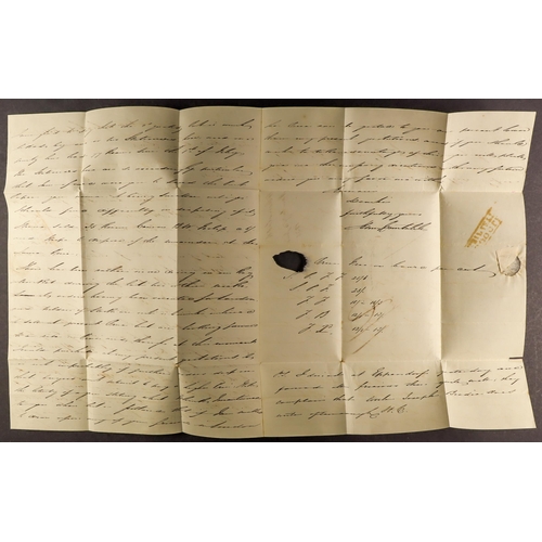 1195 - GB.PRE - STAMP 1835 GOOLE SHIP LETTER (June) an entire letter from Hamburg to Edinburgh, rated 1/8, ... 