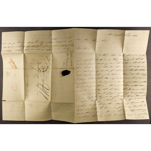 1195 - GB.PRE - STAMP 1835 GOOLE SHIP LETTER (June) an entire letter from Hamburg to Edinburgh, rated 1/8, ... 