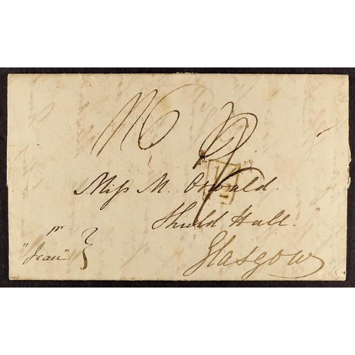 1196 - GB.PRE - STAMP 1836 INDIA LETTER MARGATE (October) an entire letter Calcutta to Glasgow, 