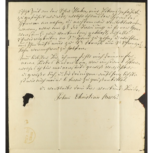 1198 - GB.PRE - STAMP 1842 MARGATE SHIP LETTER a part letter to London, showing on the front a good 