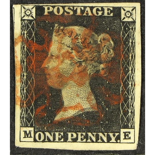 1214 - GB.PENNY BLACKS 1840 1d black, Plate 6 