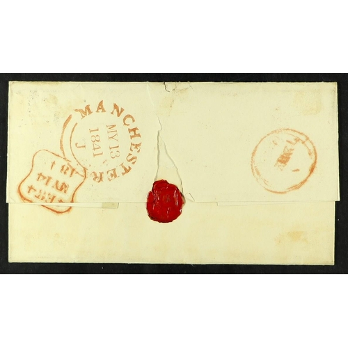 1227 - GB.PENNY BLACKS 1841 (13 May) wrapper from Manchester to the House of Commons, Westminster bearing 1... 