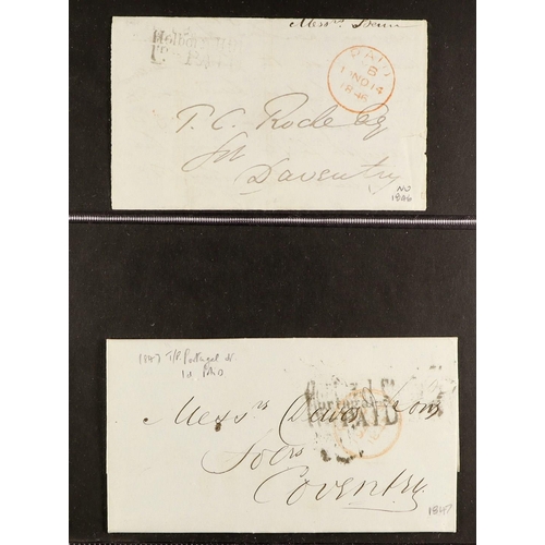 1241 - GB.QUEEN VICTORIA 1840 - 1852 PREPAID MAIL collection of 36 prepaid stampless covers (a few are fron... 