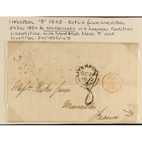 1241 - GB.QUEEN VICTORIA 1840 - 1852 PREPAID MAIL collection of 36 prepaid stampless covers (a few are fron... 