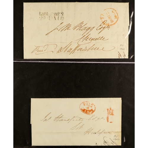 1241 - GB.QUEEN VICTORIA 1840 - 1852 PREPAID MAIL collection of 36 prepaid stampless covers (a few are fron... 