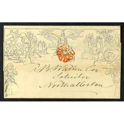 1245 - GB.QUEEN VICTORIA 1840 1d black Mulready letter sheet (A69), SG ME1, sent from York to Northallerton... 