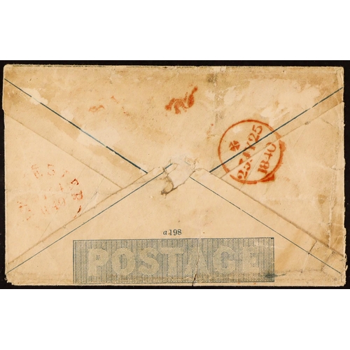 1254 - GB.QUEEN VICTORIA 1840 MULREADY 1840 2d envelope (a198), used Leicester to London, faults incl. a te... 