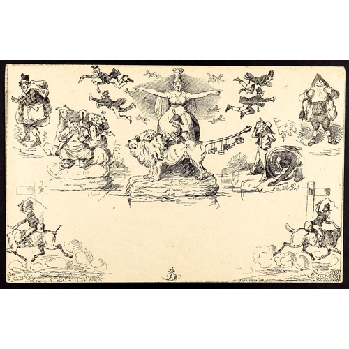 1258 - GB.QUEEN VICTORIA 1840(c) 'FORES'S' COMIC ENVELOPE NO.1' by John Leech depicting Opium Traders, Slav... 