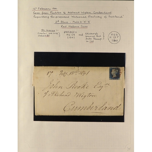 1260 - GB.QUEEN VICTORIA 1841 (12 Feb) EL from Peebles to Akehead Wigton, Cumberland regarding the proposed... 