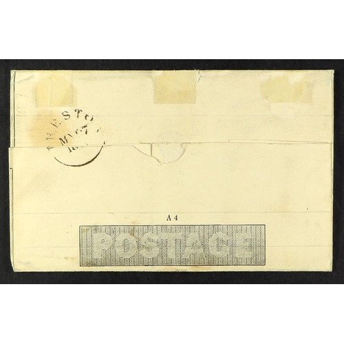 1264 - GB.QUEEN VICTORIA 1841 (27 May) 1d black Mulready letter sheet (A4), SG ME1, sent from Preston to Do... 