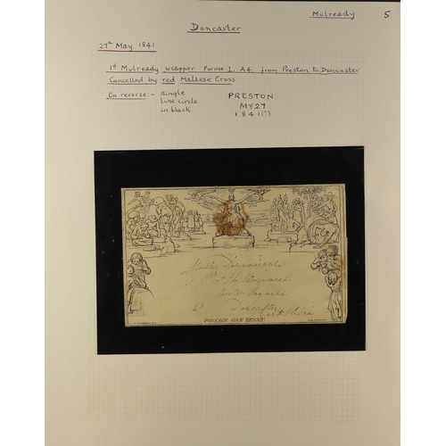 1264 - GB.QUEEN VICTORIA 1841 (27 May) 1d black Mulready letter sheet (A4), SG ME1, sent from Preston to Do... 