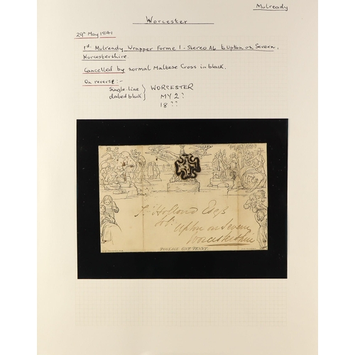 1266 - GB.QUEEN VICTORIA 1841 (29 May) 1d black Mulready letter sheet (A6), SG ME1, sent from London to Upt... 