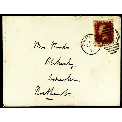 1351 - GB.QUEEN VICTORIA 1879 (8 Nov) env to Northants bearing 1d red (plate 215) with 