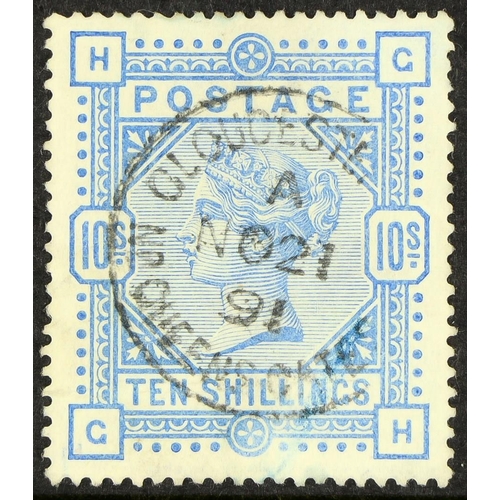 1357 - GB.QUEEN VICTORIA 1883-84 10s pale ultramarine, SG 183a, used & well-centered with superb centrally-... 