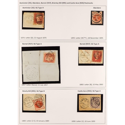 1370 - GB.QUEEN VICTORIA DUPLEX POSTMARKS COLLECTION an attractive collection of mainly pieces bearing most... 