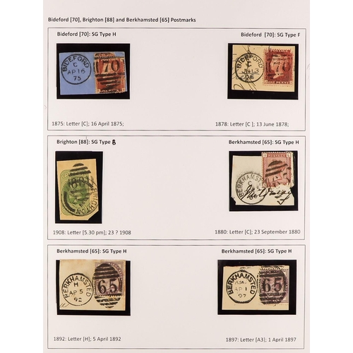 1370 - GB.QUEEN VICTORIA DUPLEX POSTMARKS COLLECTION an attractive collection of mainly pieces bearing most... 