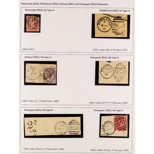 1370 - GB.QUEEN VICTORIA DUPLEX POSTMARKS COLLECTION an attractive collection of mainly pieces bearing most... 