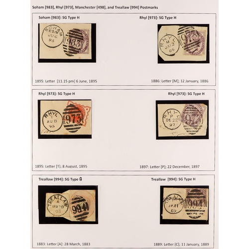 1370 - GB.QUEEN VICTORIA DUPLEX POSTMARKS COLLECTION an attractive collection of mainly pieces bearing most... 