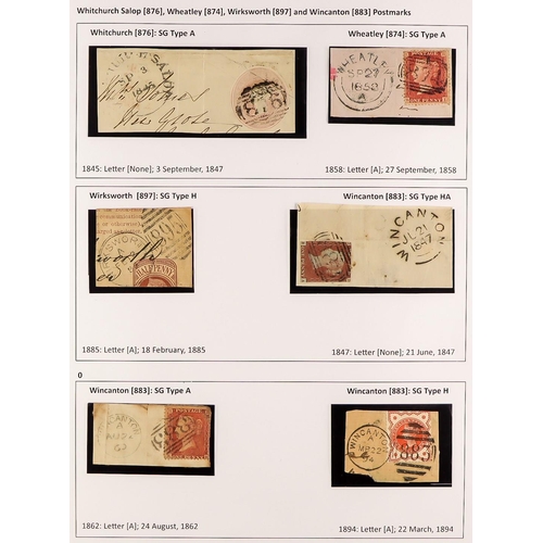 1370 - GB.QUEEN VICTORIA DUPLEX POSTMARKS COLLECTION an attractive collection of mainly pieces bearing most... 