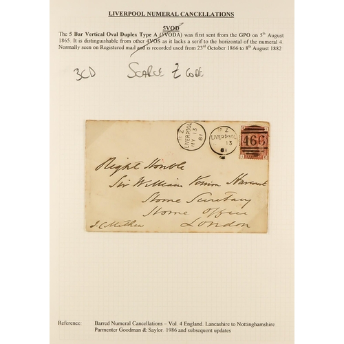 1371 - GB.QUEEN VICTORIA LIVERPOOL POSTAL HISTORY. A well-collected and beautifully displayed collection wr... 