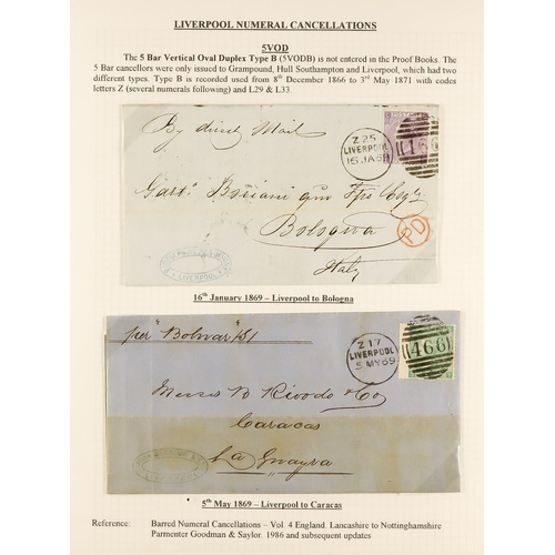 1371 - GB.QUEEN VICTORIA LIVERPOOL POSTAL HISTORY. A well-collected and beautifully displayed collection wr... 