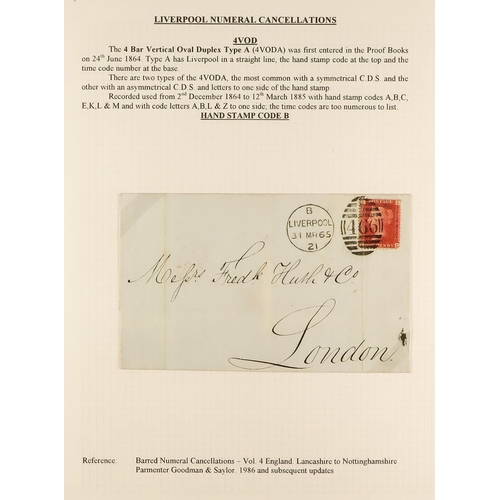 1371 - GB.QUEEN VICTORIA LIVERPOOL POSTAL HISTORY. A well-collected and beautifully displayed collection wr... 