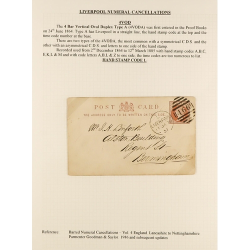 1371 - GB.QUEEN VICTORIA LIVERPOOL POSTAL HISTORY. A well-collected and beautifully displayed collection wr... 