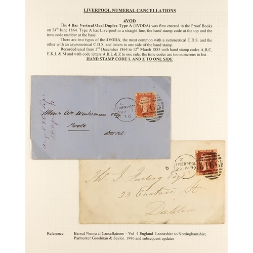 1371 - GB.QUEEN VICTORIA LIVERPOOL POSTAL HISTORY. A well-collected and beautifully displayed collection wr... 