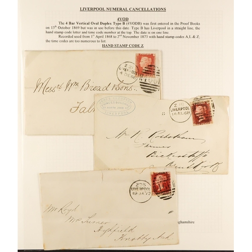 1371 - GB.QUEEN VICTORIA LIVERPOOL POSTAL HISTORY. A well-collected and beautifully displayed collection wr... 