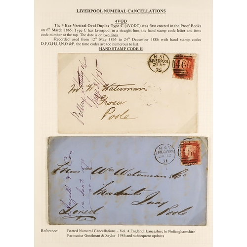 1371 - GB.QUEEN VICTORIA LIVERPOOL POSTAL HISTORY. A well-collected and beautifully displayed collection wr... 