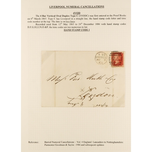 1371 - GB.QUEEN VICTORIA LIVERPOOL POSTAL HISTORY. A well-collected and beautifully displayed collection wr... 