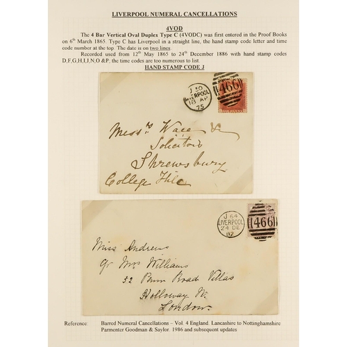 1371 - GB.QUEEN VICTORIA LIVERPOOL POSTAL HISTORY. A well-collected and beautifully displayed collection wr... 