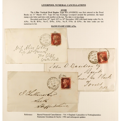 1371 - GB.QUEEN VICTORIA LIVERPOOL POSTAL HISTORY. A well-collected and beautifully displayed collection wr... 