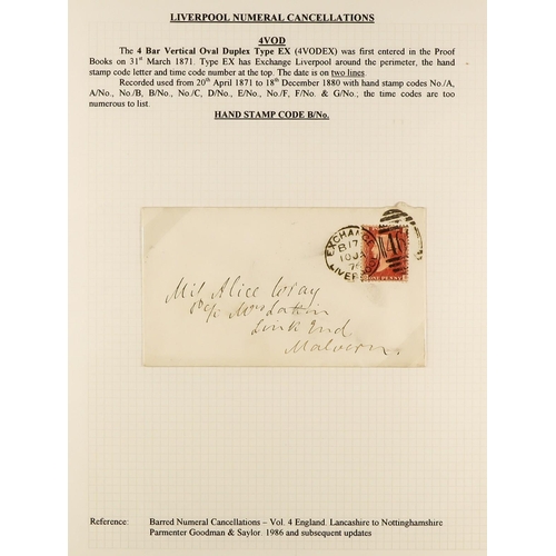 1371 - GB.QUEEN VICTORIA LIVERPOOL POSTAL HISTORY. A well-collected and beautifully displayed collection wr... 