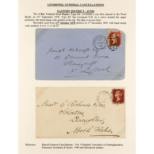 1371 - GB.QUEEN VICTORIA LIVERPOOL POSTAL HISTORY. A well-collected and beautifully displayed collection wr... 