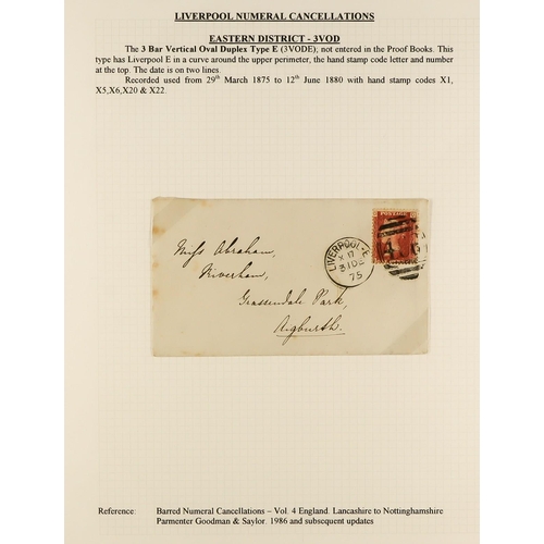 1371 - GB.QUEEN VICTORIA LIVERPOOL POSTAL HISTORY. A well-collected and beautifully displayed collection wr... 